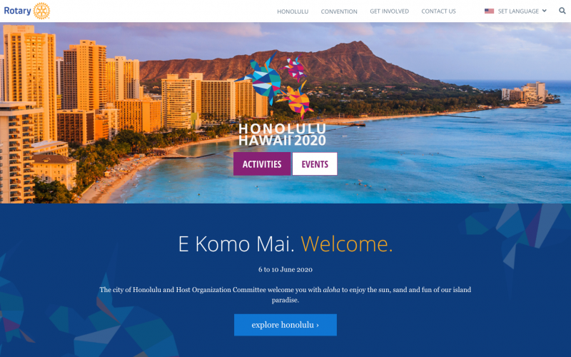 Honolulu Rotary website screenshot